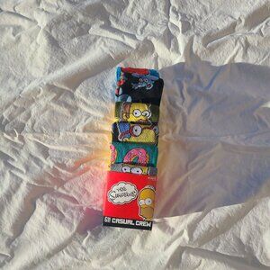 Simpsons Casual Crew Novelty Socks - Mens Size 8-12